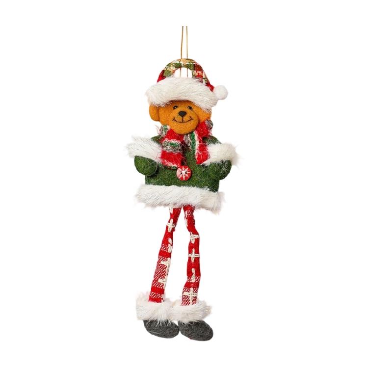 Long Leg Santa/Snowman/Deer/Bear Holiday Hanging Decoration Adjustable Rope Christmas Tree Ornament For Home