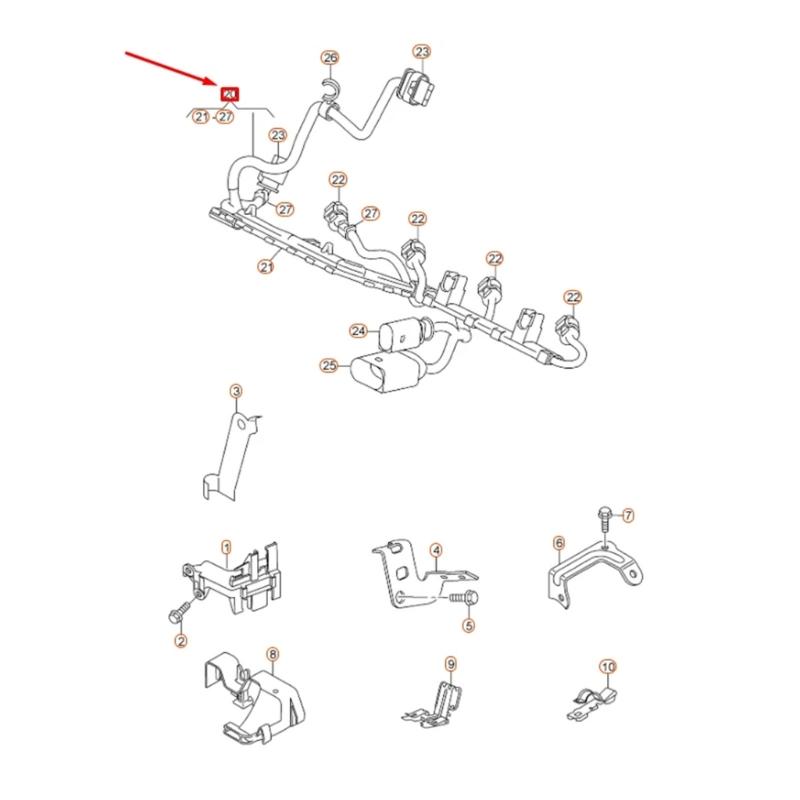 Fuel Injector Cable 06J971082D 3C0973203 for B7 2011-2015 Injector Wiring Harness Auto Part Easy Installation