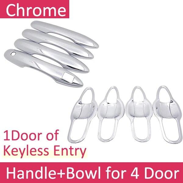 Luxury Chrome Door Handle Cover Trim Protection Cover for Toyota Camry Daihatsu Altis XV70 70 2018~ Car Accessory Sticker