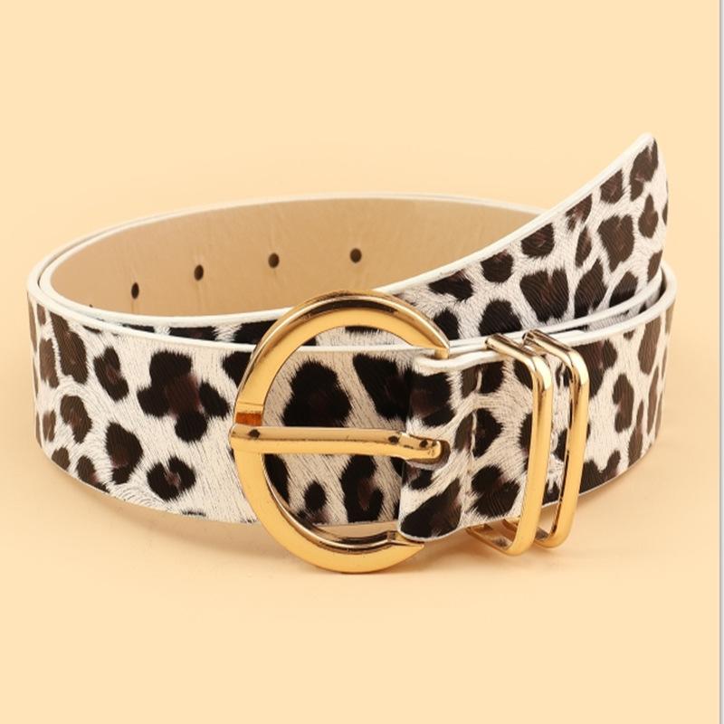 Boutique Pu Women'S Textured Belt, Trendy Bare Body Pin Buckle Decorative Jeans Belt