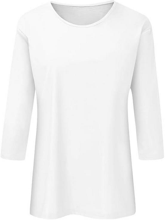 

Женский осенне-зимний пуловер с рукавом три четверти и круглым вырезом, однотонный XXL белый