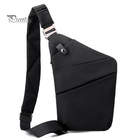 Storage Bag Anti Theft Travel Slim Sling Large Capacity Anti-theft Zipper Closure Adjustable Crossbody for Women Men Shoulder