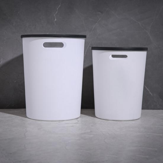 Garbage Bin Modern Style High Capacity Large Opening Shatterproof with Compression Ring Keep Tidy Smooth Surface Household Large Trash Can for Home