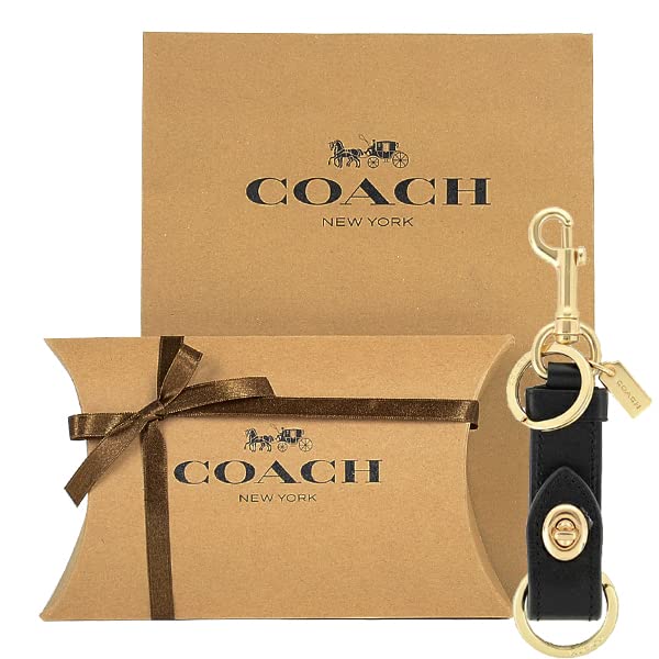 Gift Set with Box and Paper Charms and Key Bag F39865 GDBLK Black [Coach] Bag, Wrapped, Women's Accessories, Chains, Charms, (black), [outlet]