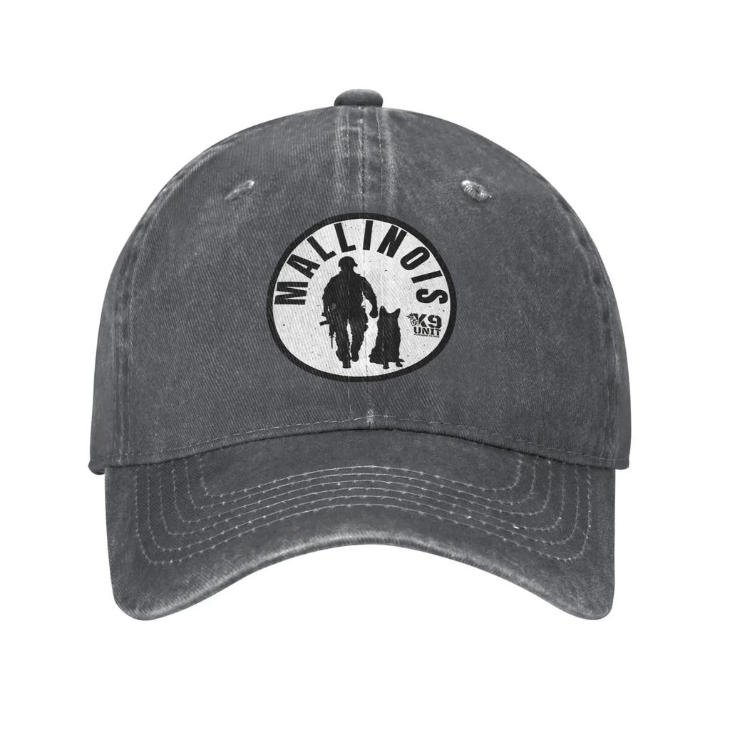 K9-Unit-Malinois-Team Handler Baseball Cap Classic Distressed Washed Tactical Police Dog Squad Snapback Cap Unisex Outdoor Hat