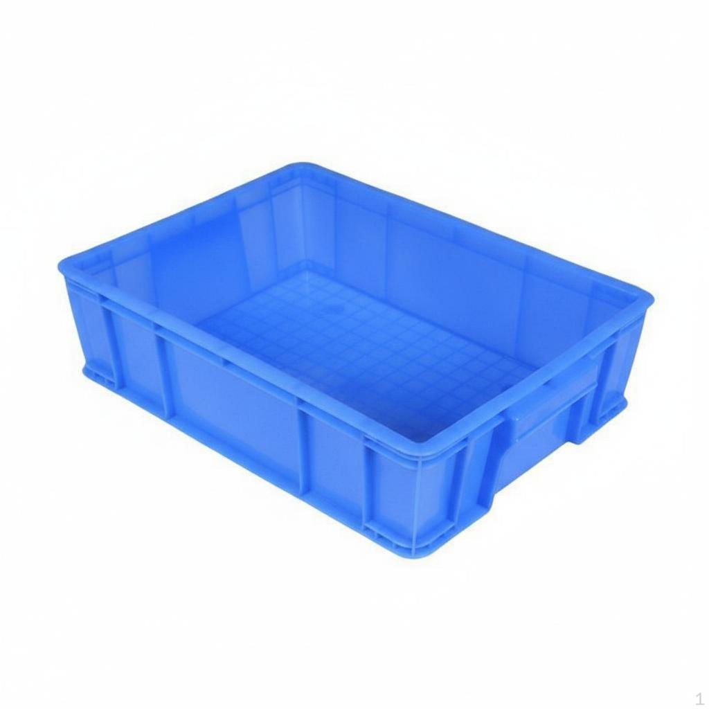 Stackable Turnover Container Sturdy Industrial Tote with Lid Reinforced Structure Rectangular