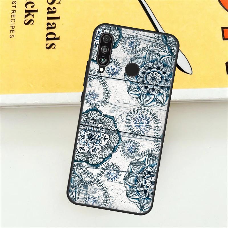 Mandala Wood Floral For Huawei Nova Y61 Y73 Y70 Y72 Y60 Y90 Y91 7i 8i 11i 12i 12s 9 10 SE P20 P30 P40 Lite Case