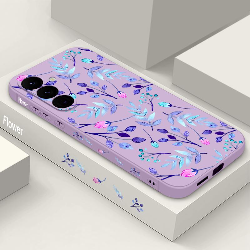 Custodia Laccetto con Stampa Foglie Colorate Per Samsung Galaxy S25 Ultra S24 S23 S22 Plus S21 FE A15 A16 A35 A36 A54 A55 A56 5G Custodia in TPU Silicone Antiurto