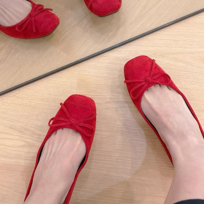 Fashion Shallow Women Ballet Flats Dance Shoes Casual Female Soft Footwear Butterfly-Knot Ladies Slip on Shoes