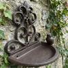 Handcrafts Cast Iron Bird Food Dish Wall Decors With Nordic Design Hanging Bird Feeding Station For Home Backyard Garden