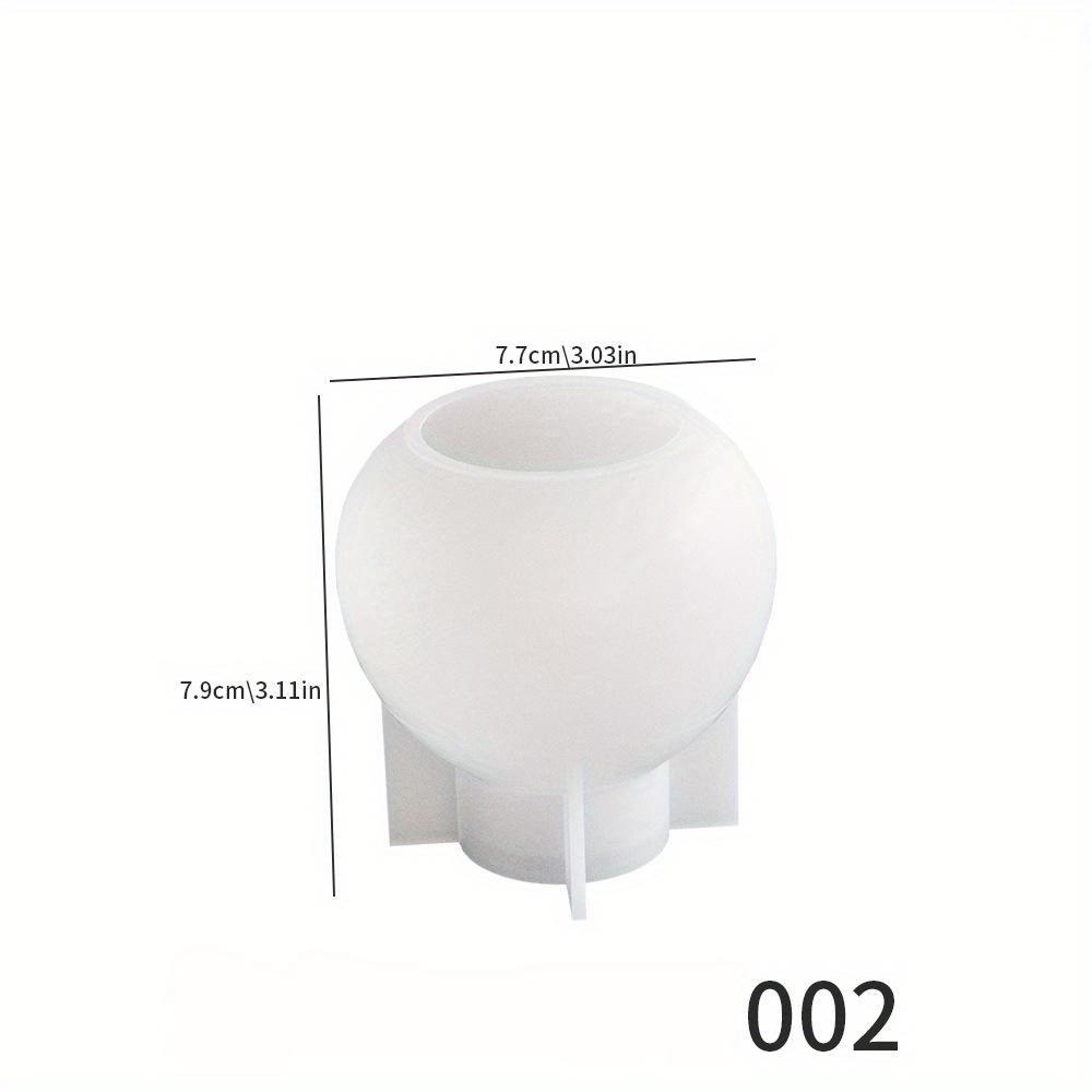 DIY Gypsum Vase Candlestick Smooth Circular Tube Flower Planter Candle Base Silicone Mold