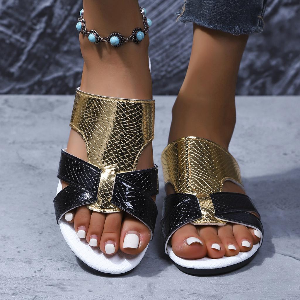 Mode Damen Hausschuhe 2025 Neue Lässige Sandalen Outdoor Weiche Leder Hausschuhe Dicke Sohle Keilabsatz Geflochtene Strohschuhe Luxus Pantoletten Damen