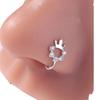 Simple And Stylish Crown Shape Non-Perforated U-Shaped Nose Clip With Diamonds Cute Versatile Women'S Nose Ring Nose Accessories