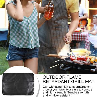 Mat For Under Grill Double-Sided Fireproof Grill Mat For Deck Waterproof Deck Protector Barbecue Floor Pad For Balcony Picnic