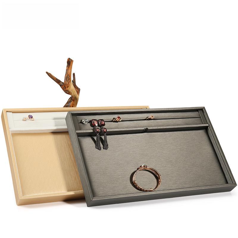 Digu PU Leather Jewelry Display Tray for Rings and Bracelets