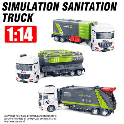 1/14 Scale Children's Inertia Pull-Back Car Model Toy Engineering Car Model Fire Truck Model Car Boy Gift