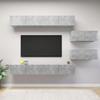 VidaXL TV Stand Set 6 Pcs Concrete Grey Chipboard