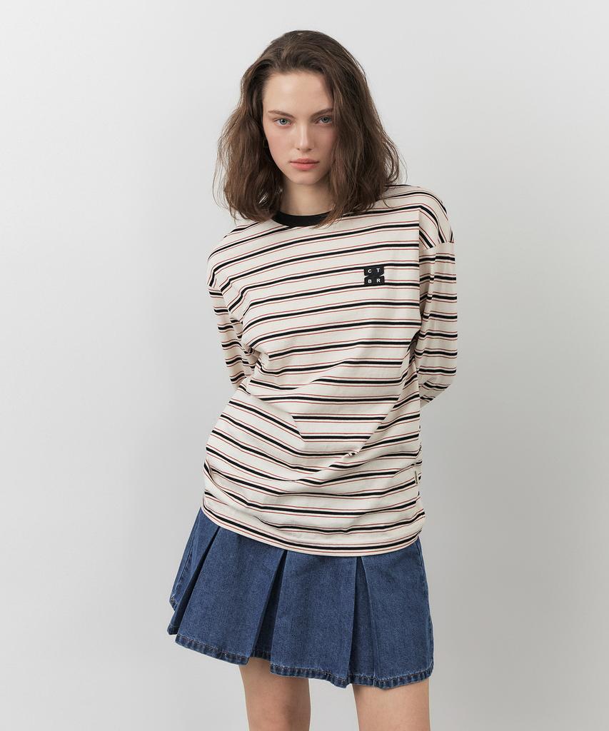 City Breeze Pleated Denim Mini Skirt_Indigo