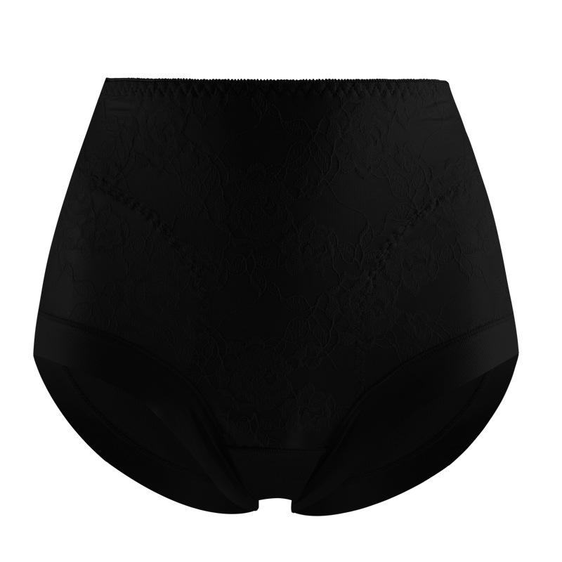 

Big Size Female Spring and Autumn Pure Color Lace High Elastic Hip Antibacterial Breathable Briefs One Size чорний