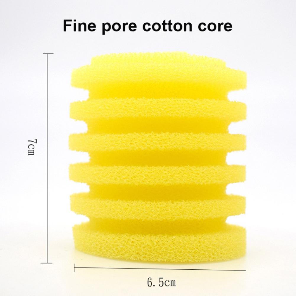 1~10PCS Fish Tank Sponge Universal Reusable Simple Operation Round Yellow Aquarium Filter Foam Filter Sponge Avoid Blockages