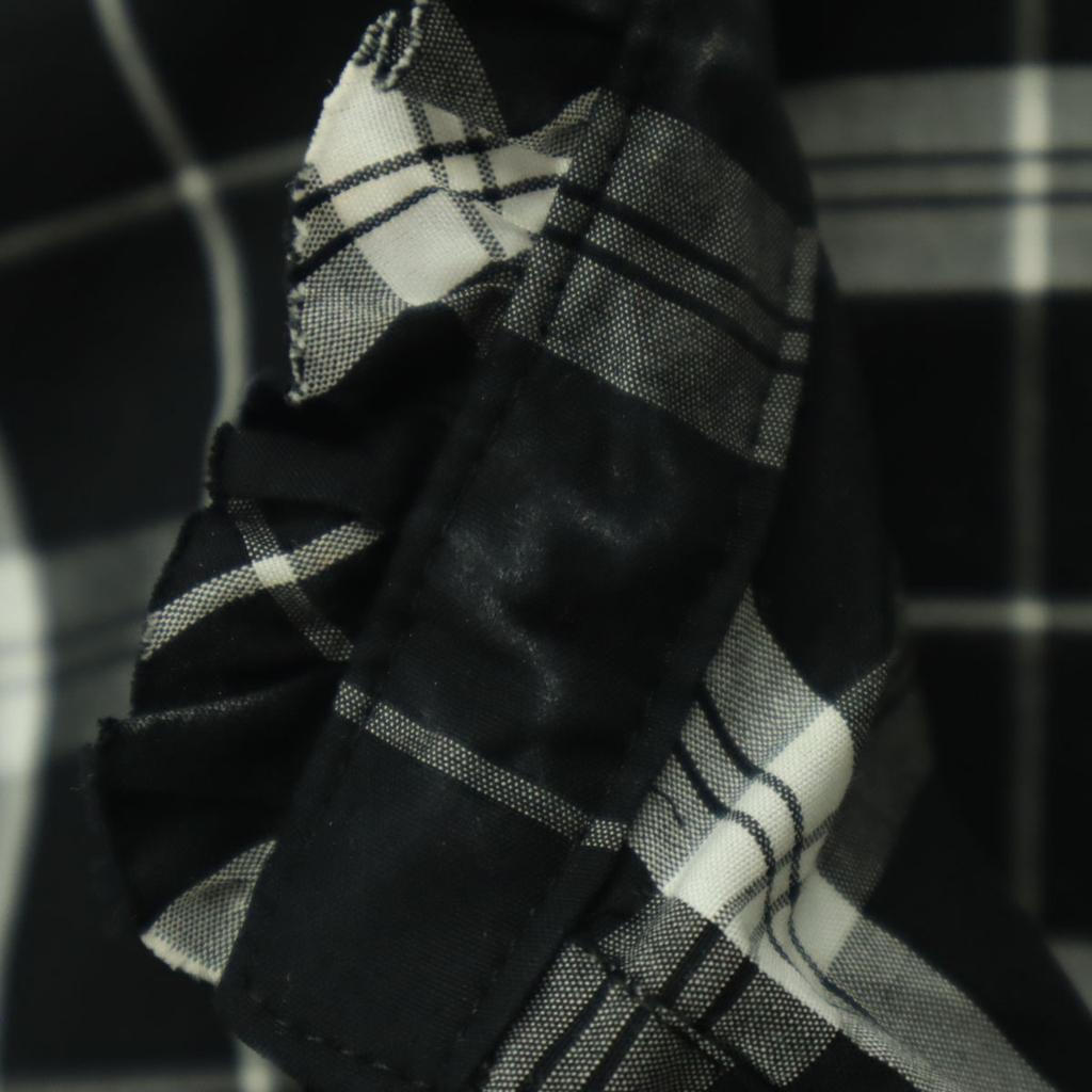 MIDIUMISOLID made in Japan Check Pattern Long sleeve blouse Black series Women Used