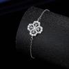 Korean-Style Four-Leaf Clover Diamond Bracelet: Elegant, Trendy, and Personalized Women's Jewelry