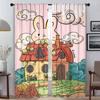 Cute Picture Curtains for Living Room Curtain for Room 2 Panel Shades Halloween Decoration Partition Home Interior Curtains