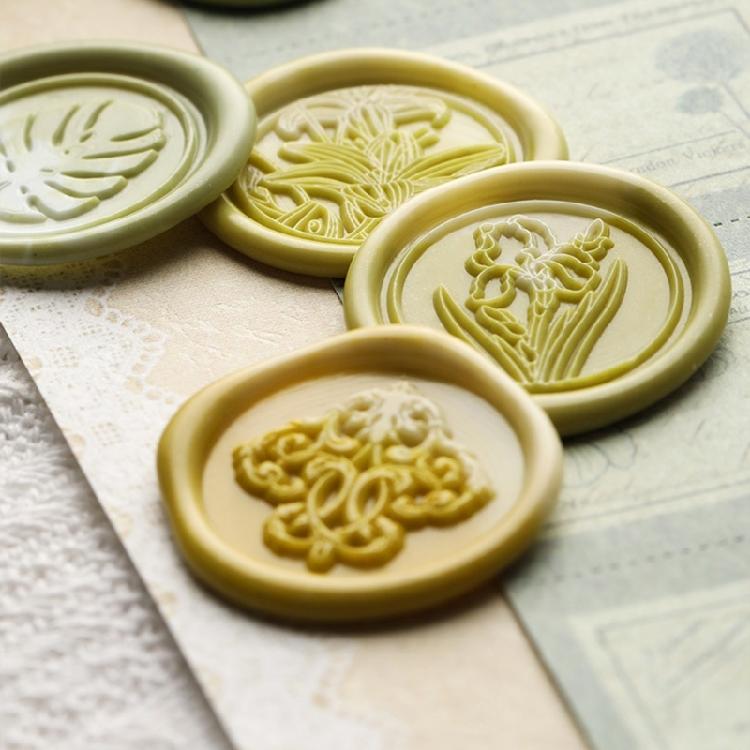 Flower Embossed Wax Seal Stamp Metal Sealing Stamp Head for Seal Envelope Valentines Card Wedding Invitation Wine Bottle