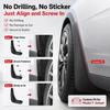 4PCS Non Perforated Mud Flaps For Tesla Model Y/3 2021-2026 No Splash Guards TPE Plastic Fender Mudguards Car Exterior Accessori