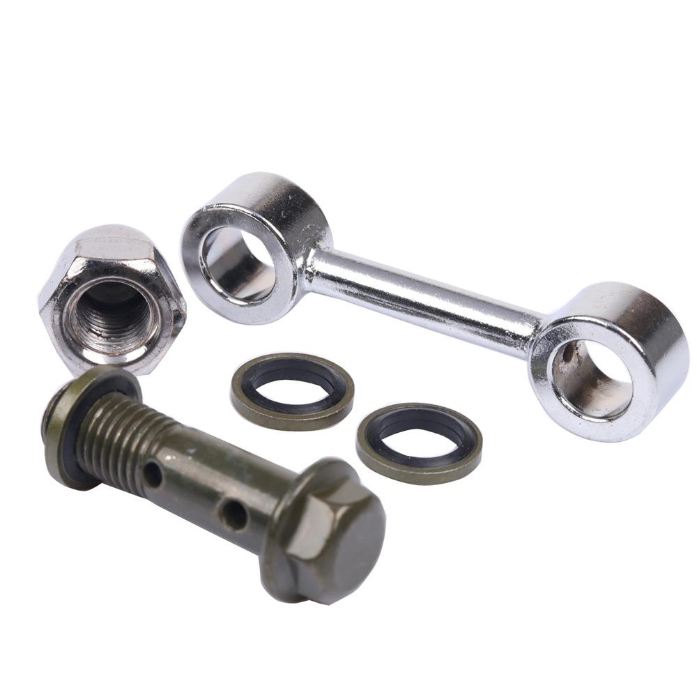 

Clear Motorcycle Hydraulic Brake Oil Hose Connector Modification Extension Tubing For Honda Kawasaki Ducati серебряный