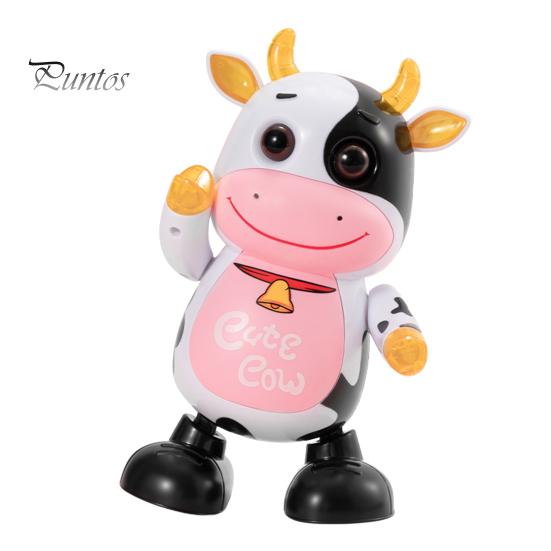 

Детская электрическая игрушка корова со светодиодной подсветкой, музыкой, пением, танцами, мультяшная игрушка в виде молочного скота для малышей, интерактивная обучающая музыкальная игрушка в виде животного с подвижными глазами 1pc