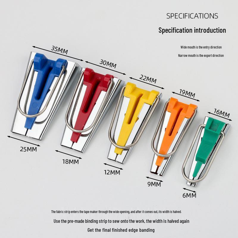 Bias Tape Maker Kit: DIY Quilting & Binding Tool Set (6-50mm)