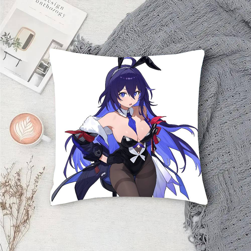 Seele Animated Game Honkai Star Rail Pillow Case Fashion Square Pillowcase Bedroom Sofa Room Ins Decoration Leisure