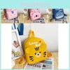 Adorable Animal Print Canvas Backpack For Kids Lightweight Breathable Design