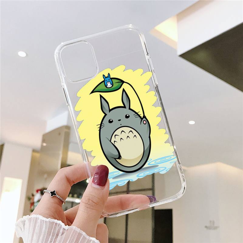 Ghibli Miyazaki Totoro sprite away Telefonveske Gjennomsiktig myk For iphone 12 11 13 7 8 6 s plus x xs xr pro max mini