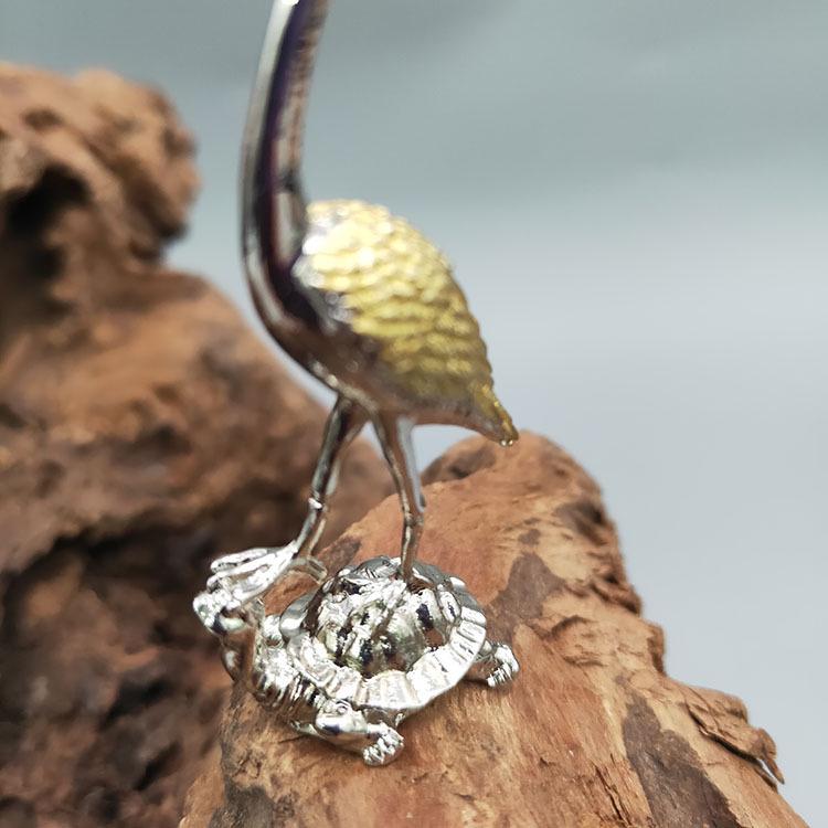 Crane Alloy Incense Holder Craft: Stick & Coil Incense Home Decor Gift Small Crane Incense Holder золотой