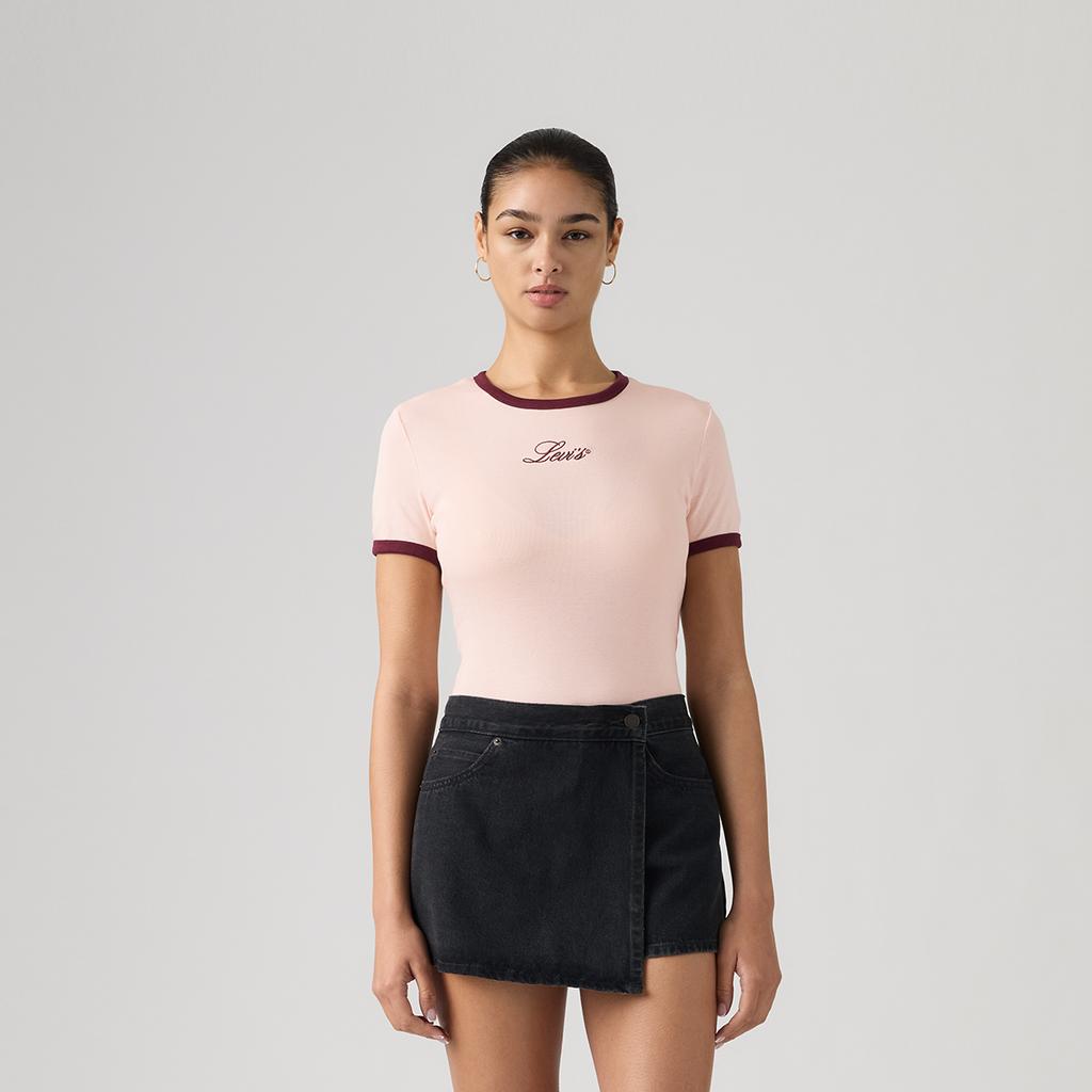 Levis Slim American Vintage Casual Fitted Short Sleeve T-Shirt Women tops A3519-0064