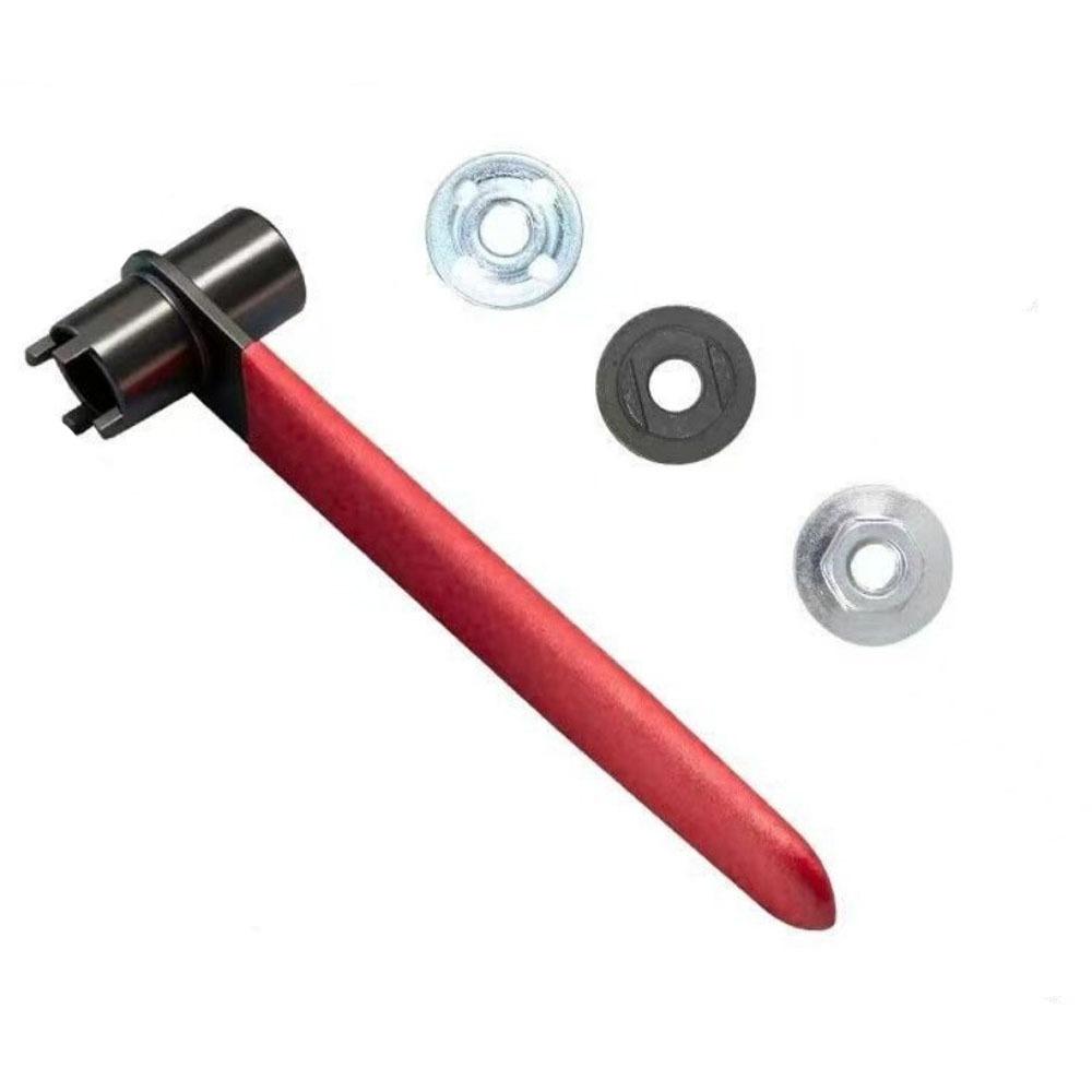 Double Heads Four-Claw Wrench Heavy-Duty Grinder Disassembly Wrench  Grinder Accessories красный