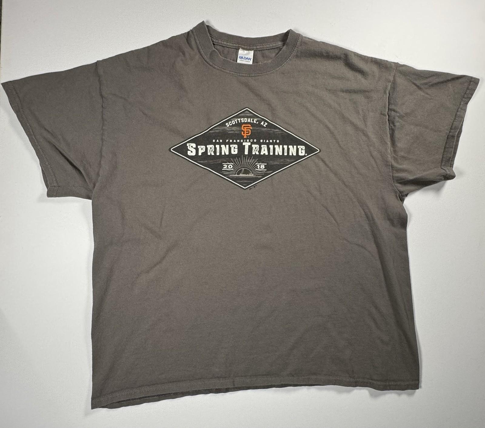 San Francisco Giants Spring Training 2018 Men s XL Gray MLB Gildan Unisex T-Shirt M