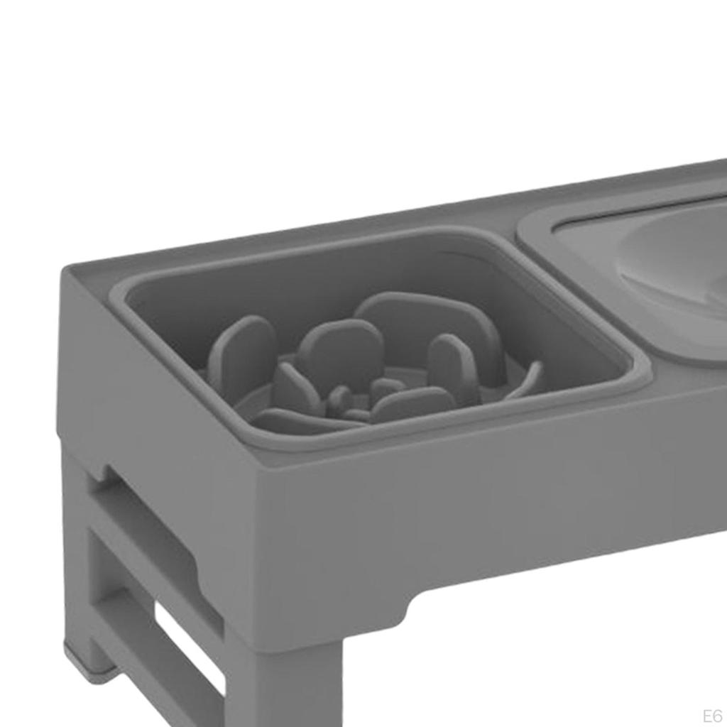 Schüsseln,Hundenapf und Schüsseln,Erhöhte höhenverstellbare Doppelnapf mit kleinen mittelgroßen Hunden Katzen