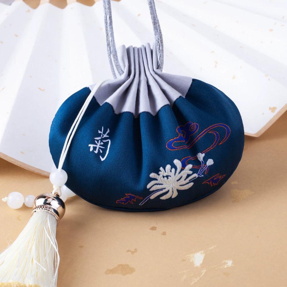 Dragon Boat Festival Fragrance Sachet Empty Bag Handmade DIY Hanging Ornament Mosquito Repellent Bag Mugwort Vintage Style Embroidered Empty Pouch