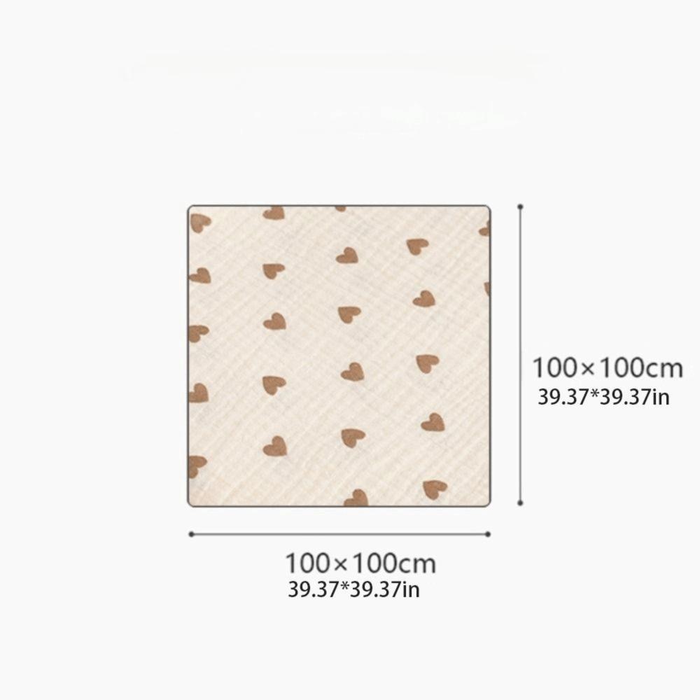 Cotton Baby Blanket Breathable Soft Cover Blanket for Infant Thickened Bear Printed Nap Sleeping Rug Dormitory