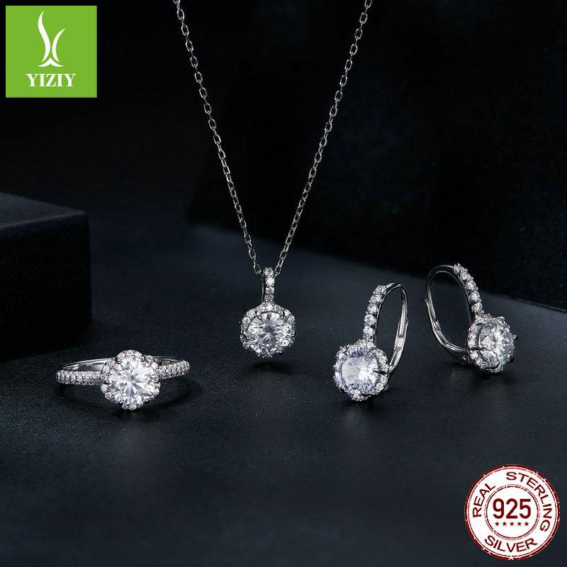 Classic One-Carat Moissanite Ear Buckle With Certificate, Noble And Elegant S925 Silver-Plated Platinum Earrings