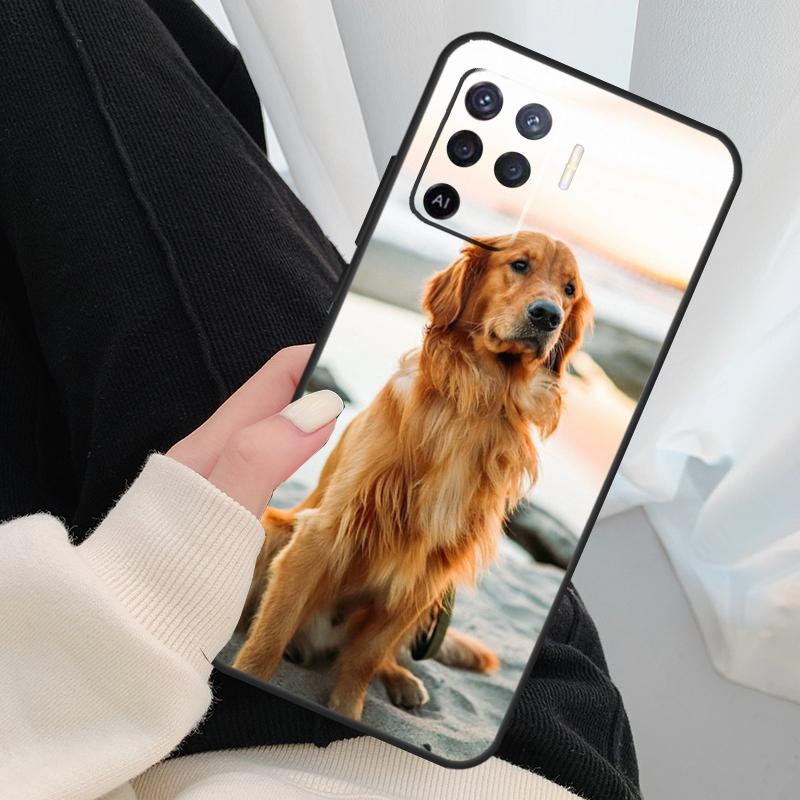 Golden Retriever Dog Case For Oppo A17 A57 A77 A40 A78 A54 A74 A94 A76 A16 A96 A18 A60 A80 A38 A58 A98 A15 A5 Pro