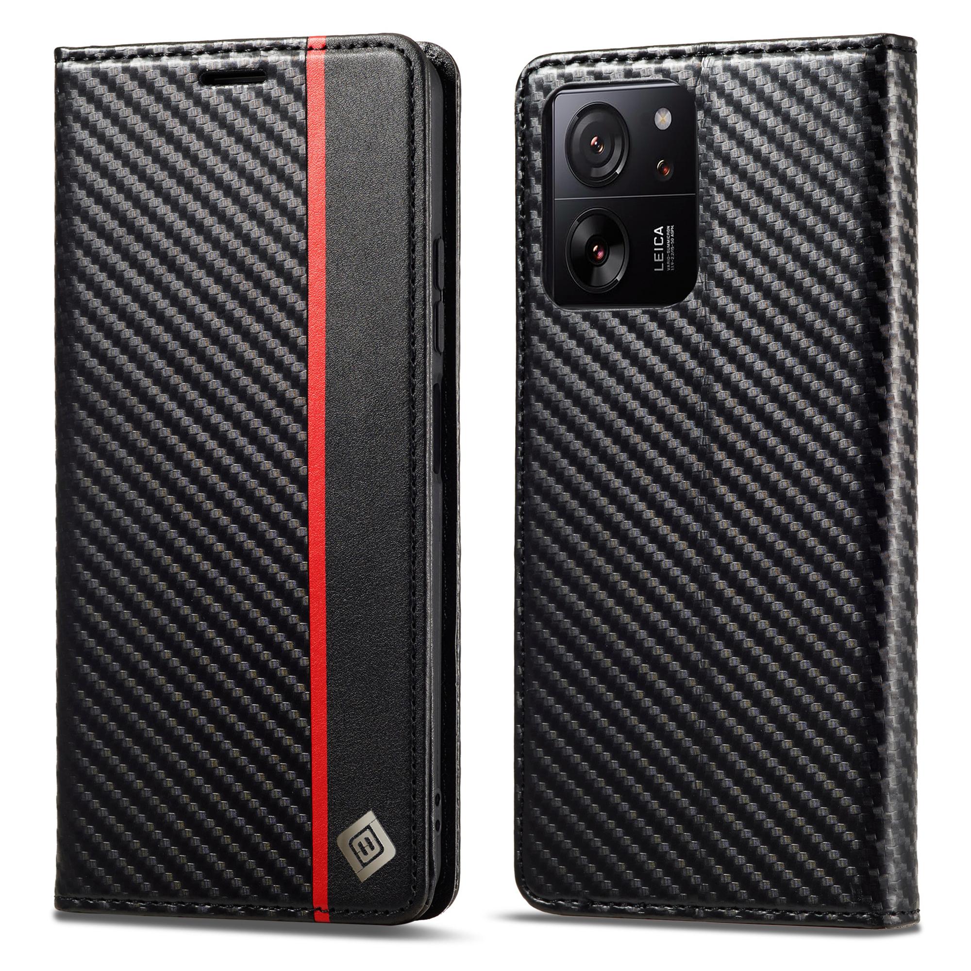 

LC.IMEEKE For Xiaomi 13T/13T Pro/Redmi K60 Ultra Case TPU+PU Leather Phone Wallet Cover Vertical Stripe