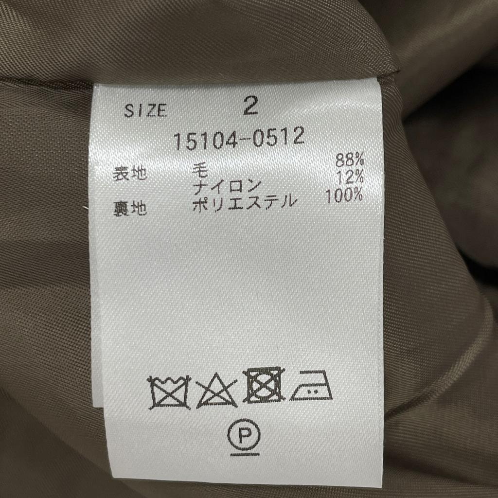 CLANE [Good Condition/23AW] 15104-0512 ROUND SLEEVE SHORT JACKET Check Short Jacket 2 BrownUsed