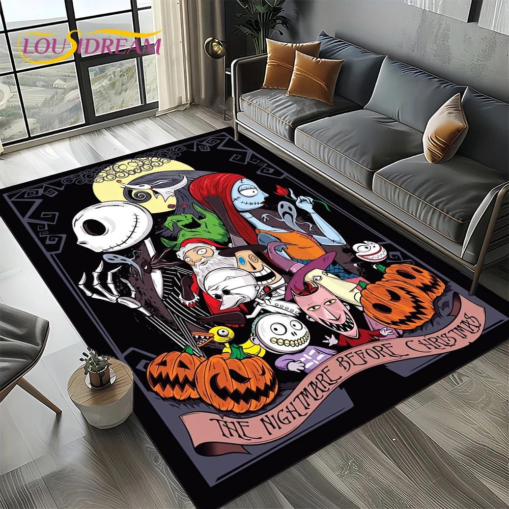 The Nightmare Before Christmas Cartoon Carpet Rug for Bedroom Living Room Home Sofa Decoration,kids Large Decor Floor Mat Gift