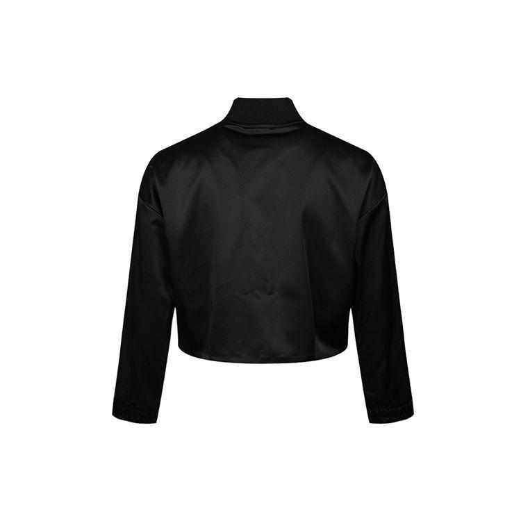 Nike Air Track Jacket Satin Embroidered Short Casual Women Jacket Black BV4780-010