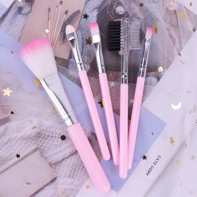 5PCS/Set Fashion Girl Makeup Brushes Eyelash Lip Foundation Powder Eye Shadow Brow Eyeliner Make Up Brush Beauty Tool