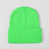 [] Acrylic fiber enlarged warm knitted hat big head circumference solid color flanging cold hat thickened warm
